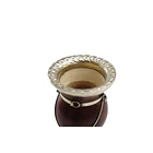 Mate calabaza premium con virola cincelada y armazón y base de alpaca 2
