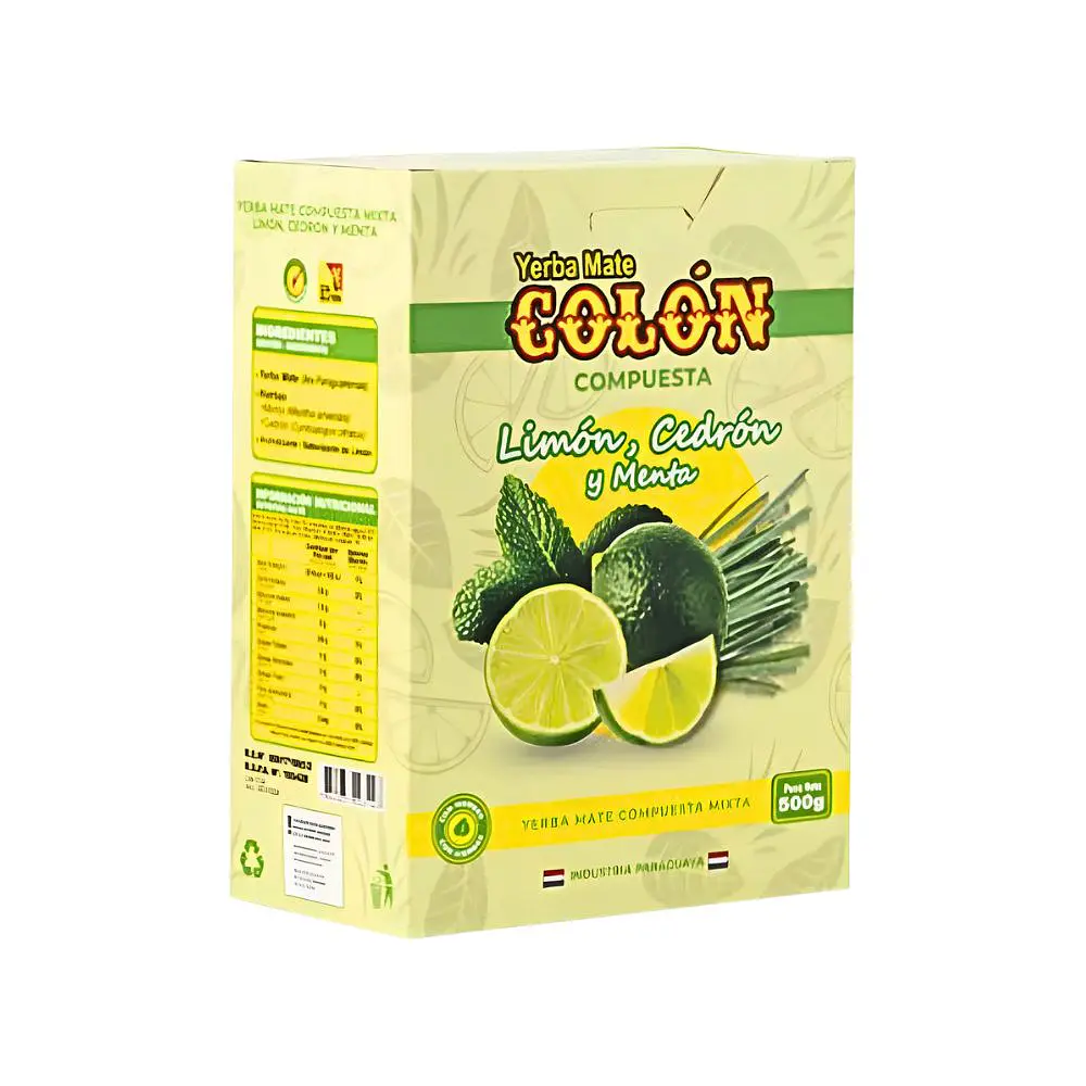 Yerba mate Colon limón, cedrón y menta 