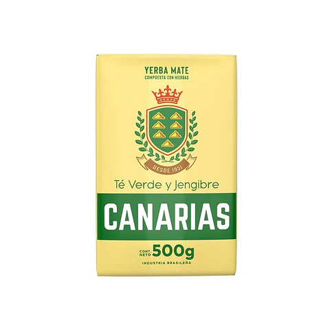 Yerba Mate Canarias Te verde y Jengibre 500 gramos