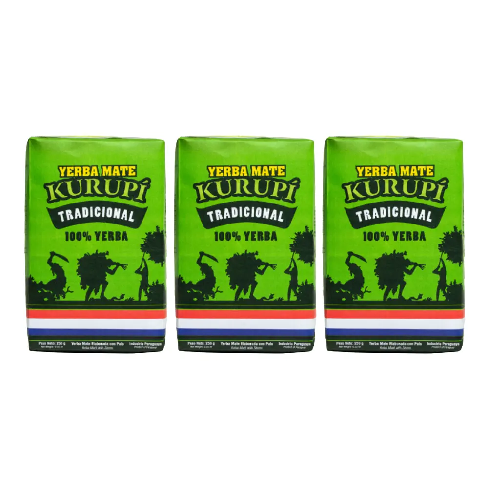 Pack x 3 Yerba Mate Kurupí Tradicional 