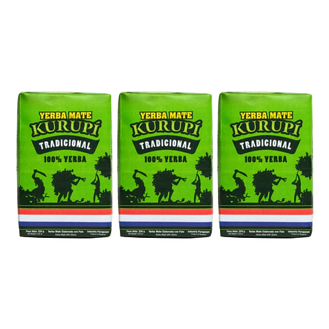 Pack x 3 Yerba Mate Kurupí Tradicional
