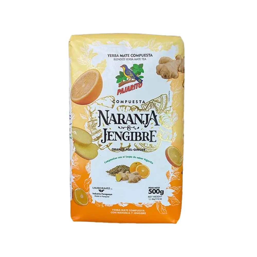 Yerba Mate Pajarito Naranja y Jengibre 
