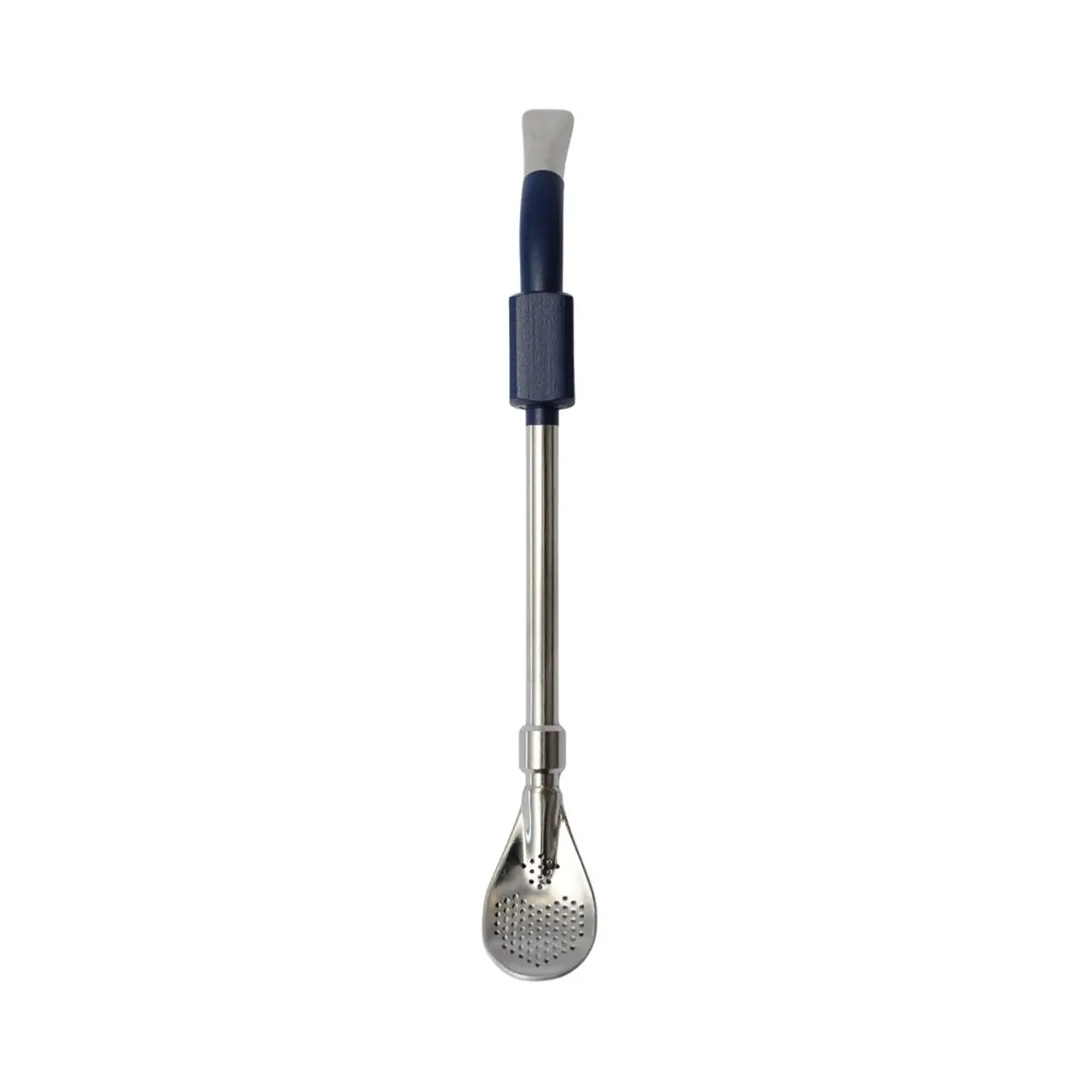 Bombilla inox pico de loro con filtro pala azul 1
