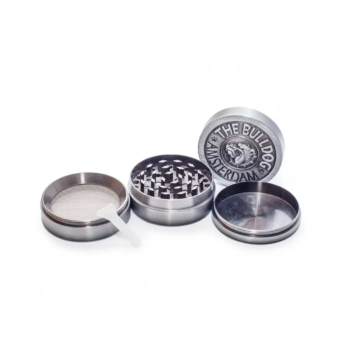 BULLDOG - GRINDER METALICO SILVER 4PCS  1