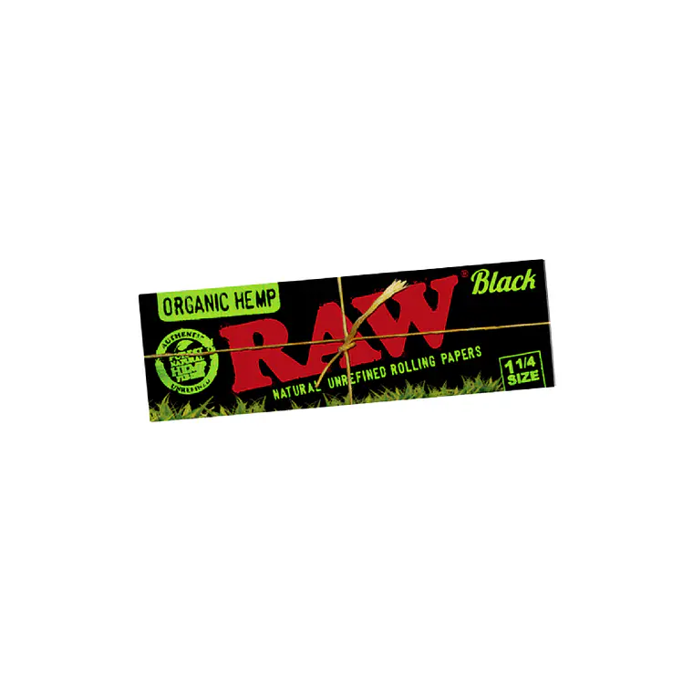 RAW - PAPELILLO BLACK ORGANIC HEMP 1 1/4  1