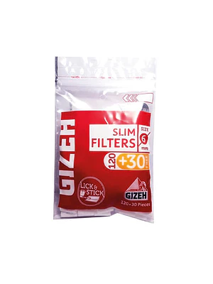 GIZEH - FILTROS SLIM CON GOMA 120+30 