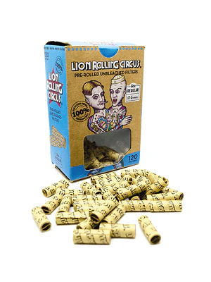 LION ROLLING CIRCUS - FILTROS PRE ENROLADOS UNBLEACHED 
