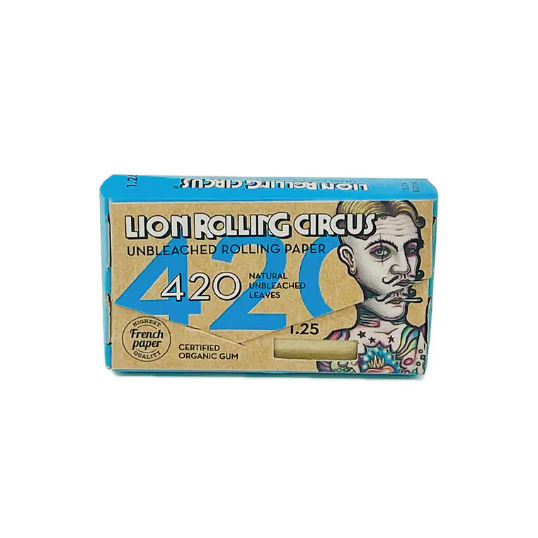 LION ROLLING CIRCUS - PAPELILLOS 420 BLOCK UNBLEACHED 1 1/4  1