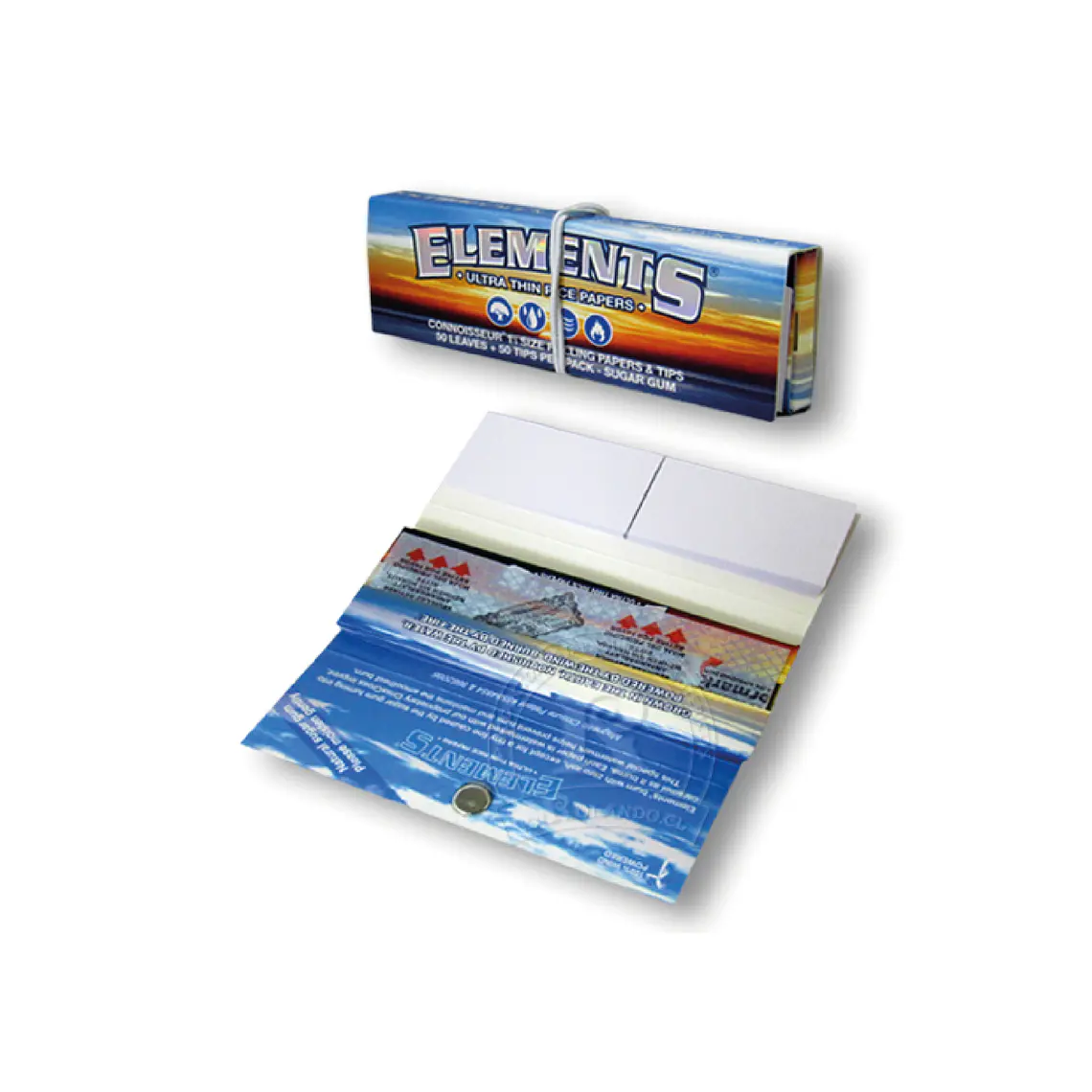 ELEMENTS - PAPELILLOS 1 1/4 CONNOISEUR + TIPS  1