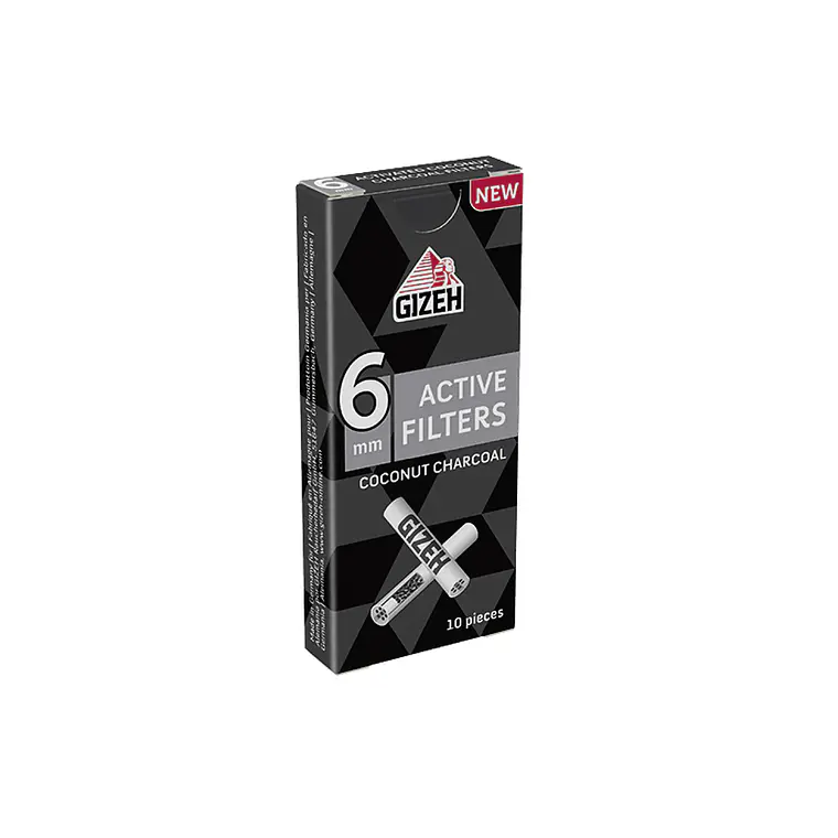 GIZEH - BOQUILLA CARBON ACTIVO 6MM 10UN  1