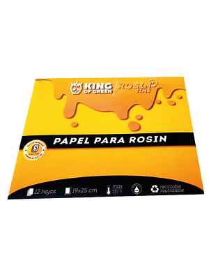 THE KING OF GREEN - PAPEL PARA ROSIN 19X25CM PACK 12 