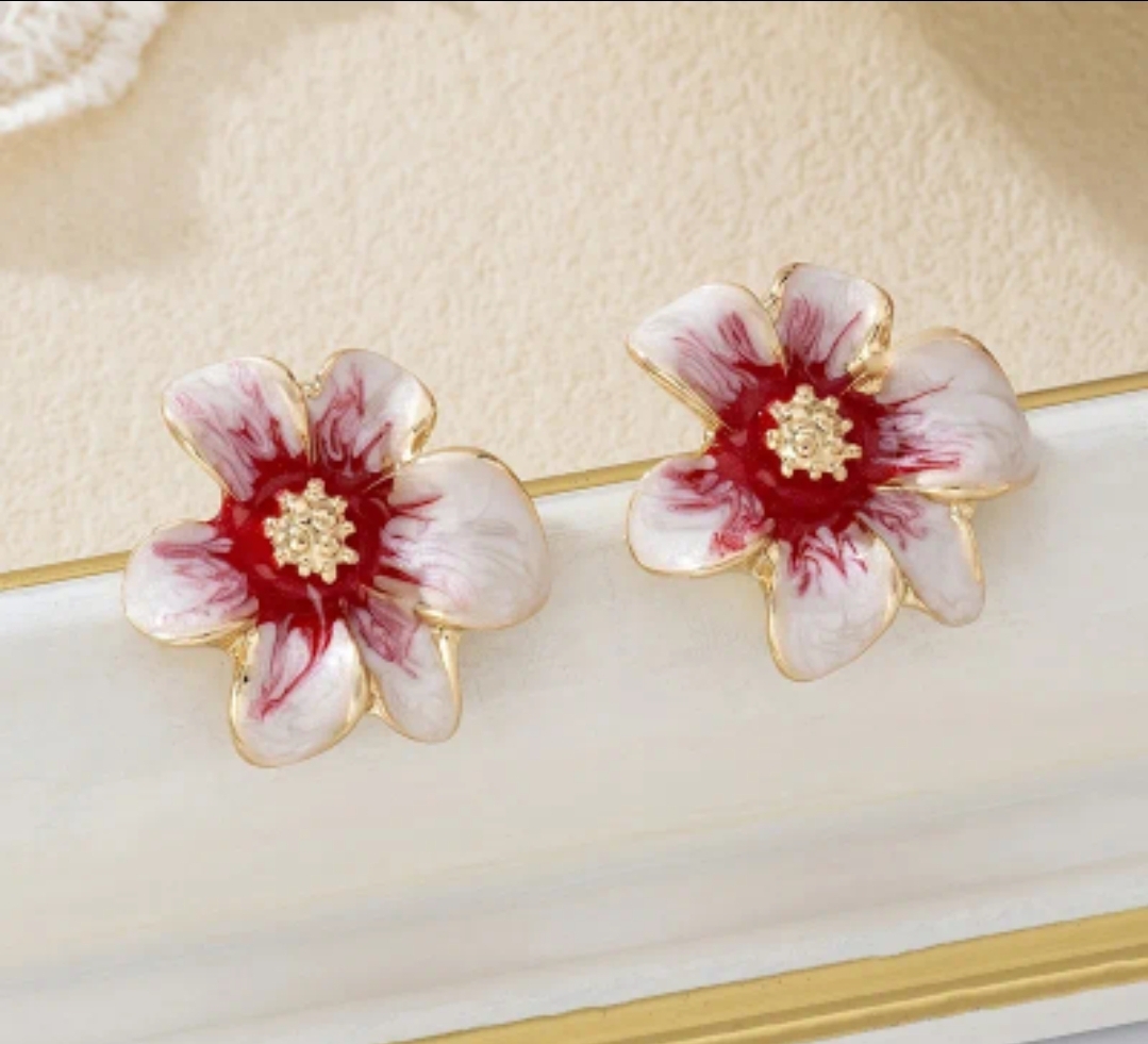 AROS FLORES DEL JARDIN CON ROJO