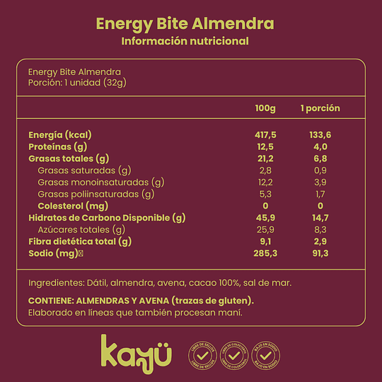 Energy bite Almendra