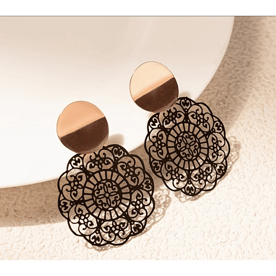 AROS DISEÑO ENCAJE NEGRO