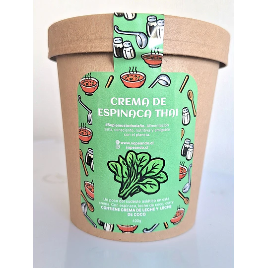 Crema de espinaca thai