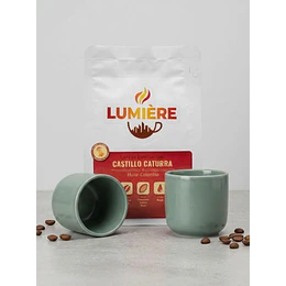 CAFÈ GRANO CATURRA & CUENCOS AZUL/CELESTE