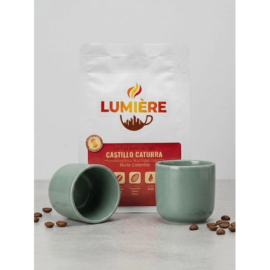 CAFÈ GRANO CATURRA & CUENCOS AZUL/CELESTE