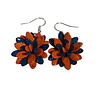 AROS FLOR PEPITA MELON NARANJA Y AZUL VERDOSO