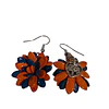 AROS FLOR PEPITA MELON NARANJA Y AZUL VERDOSO