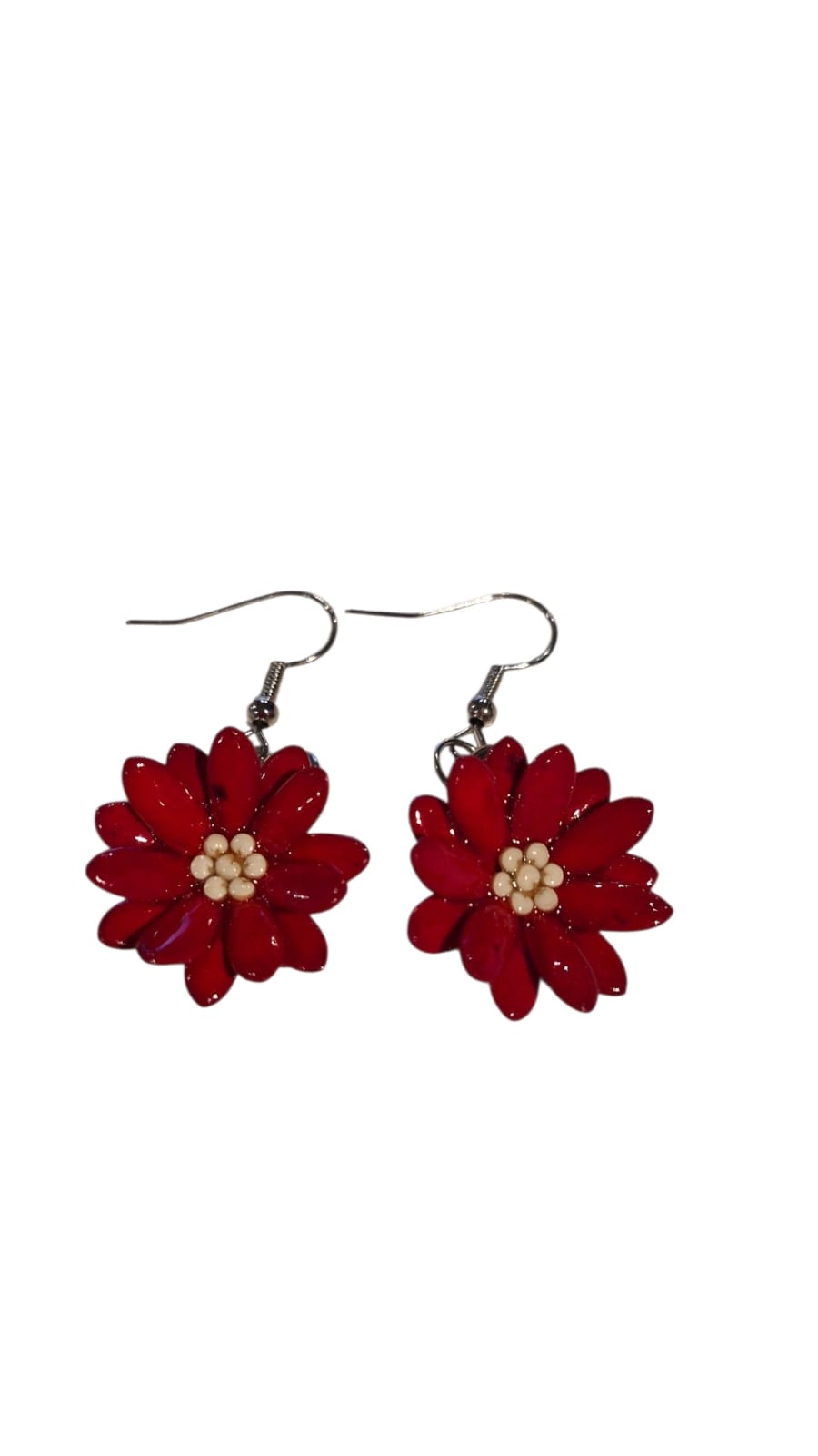 AROS FLOR PEPITA MELON ROJOS
