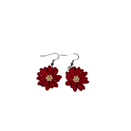 AROS FLOR PEPITA MELON ROJOS