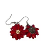 AROS FLOR PEPITA MELON ROJOS