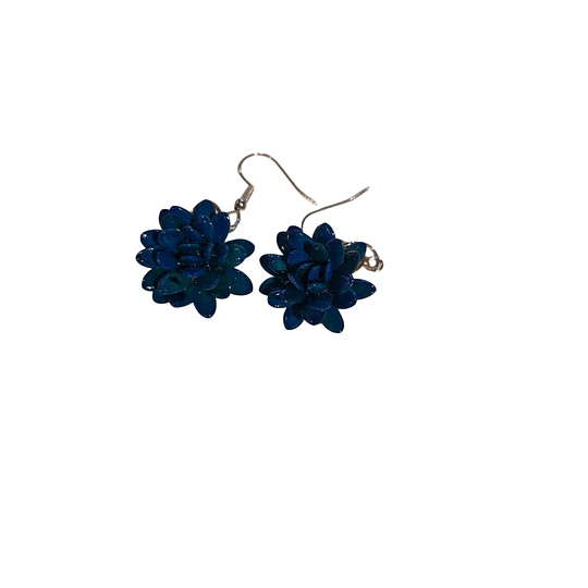 AROS FLOR PEPITA MELON AZUL VERDOSO