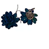 AROS FLOR PEPITA MELON AZUL VERDOSO