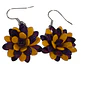 AROS FLOR PEPITA MELON AMARILLO CON MORADO