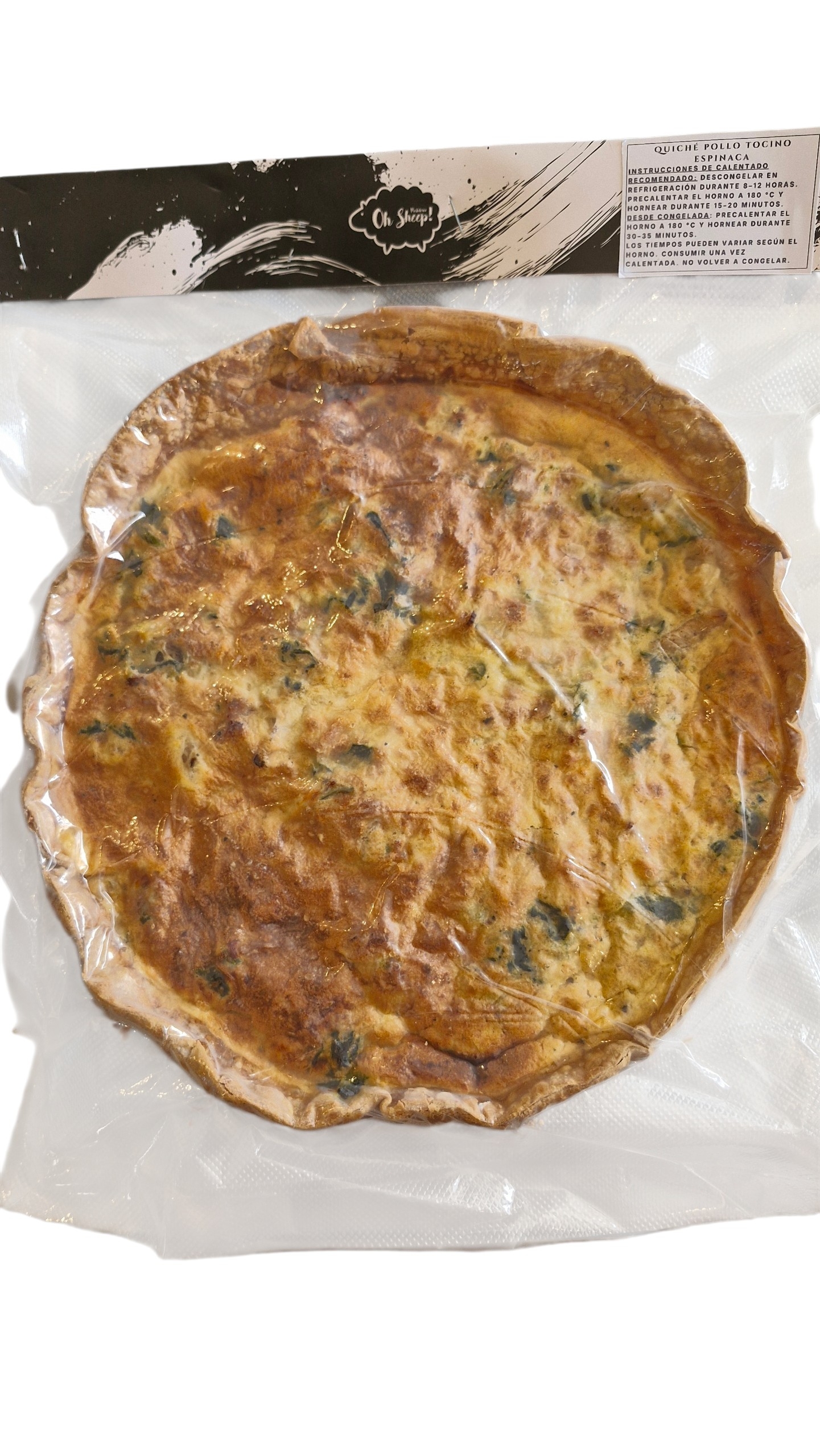 Quiche Pollo Tocino Espinaca