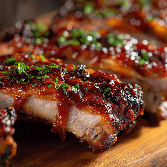 Costillitas BBQ, asadas y ahumadas