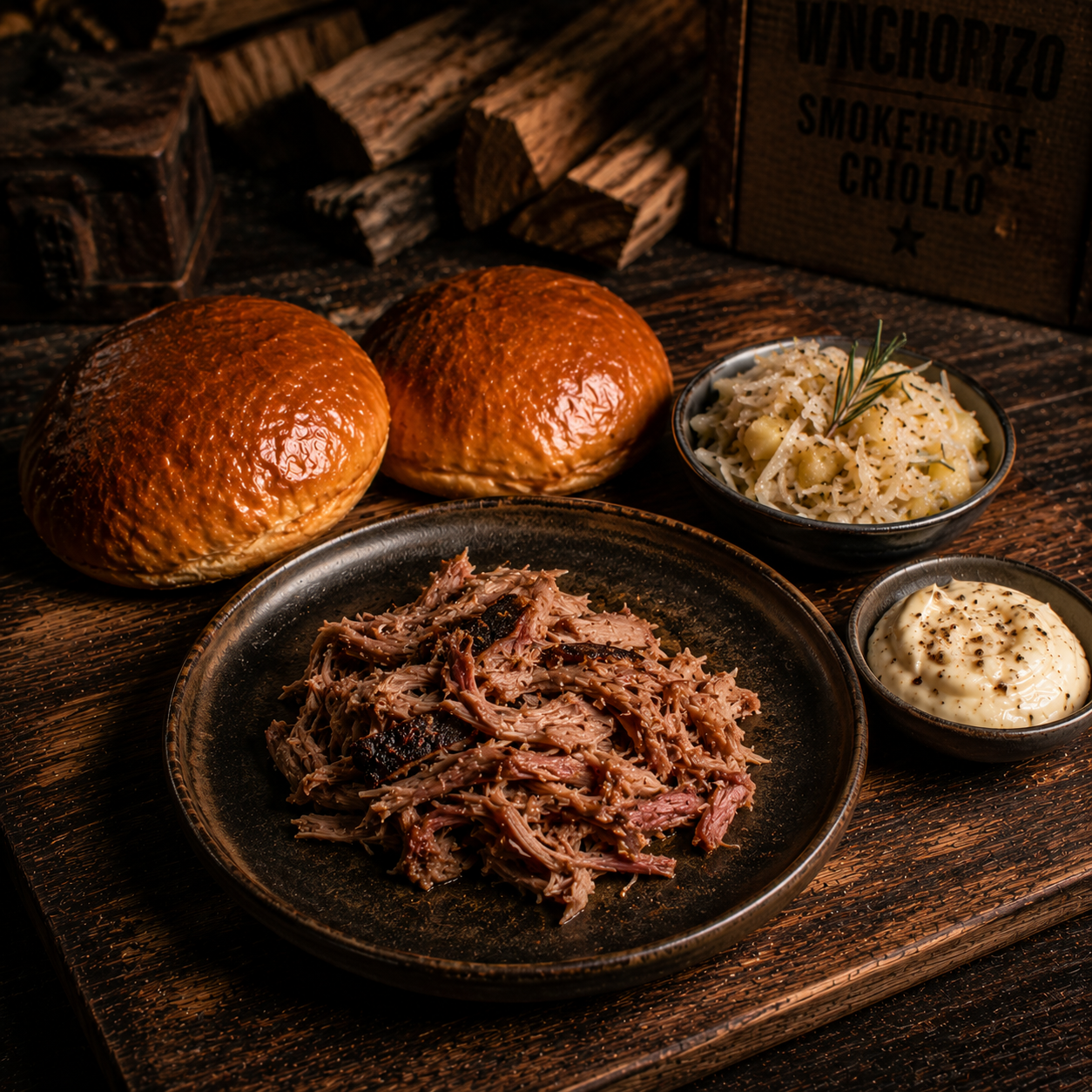 Pack Pulled Pork Garlic Smoke