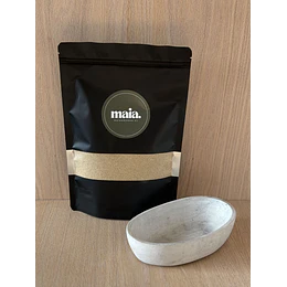 Pack Fuente Luna + Vela de Arena 300 g Beige