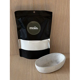 Pack Fuente Luna + Vela de Arena 300 g Blanca