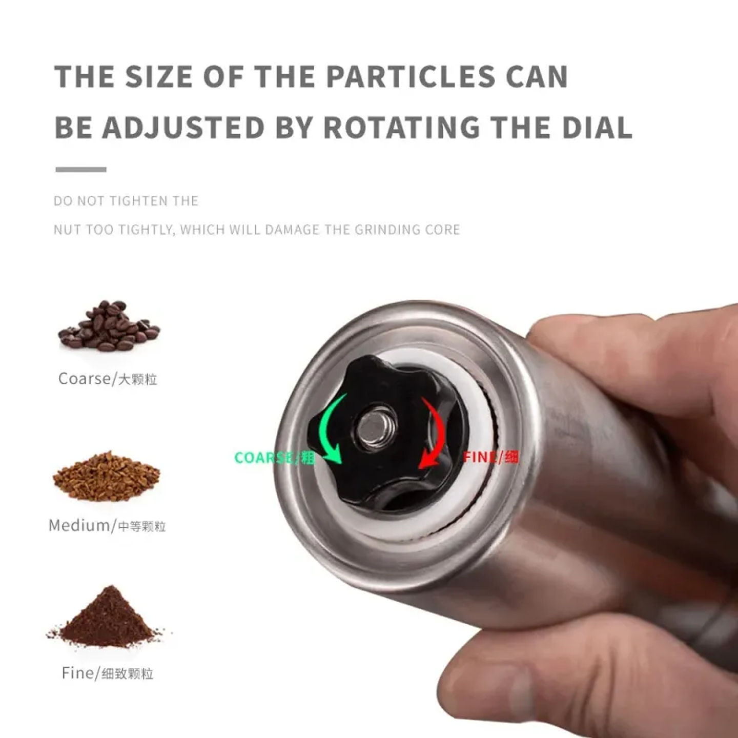 Molinillo de Café Manual de Acero Inoxidable  6