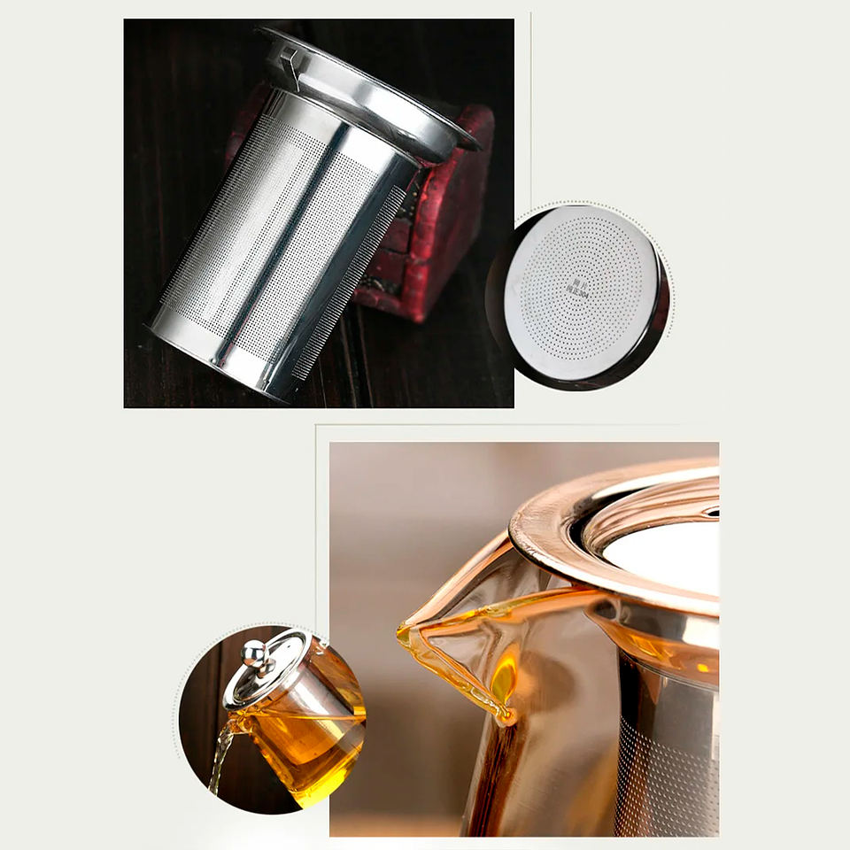 Tetera de Vidrio con Filtro 350ml 4
