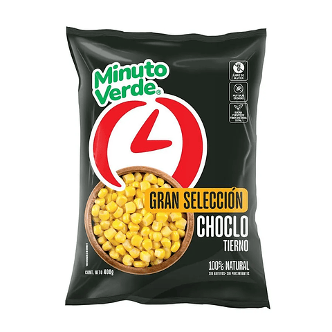 Choclo en grano Tierno Minuto Verde 400g