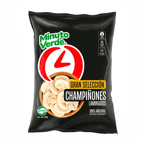 Champiñón Laminado Selección Minuto Verde 350g
