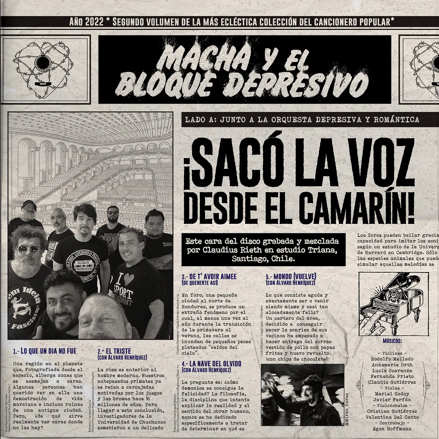 Macha y el Bloque Depresivo - Lado A: Sacó la voz desde el camarón (PREVENTA) 1