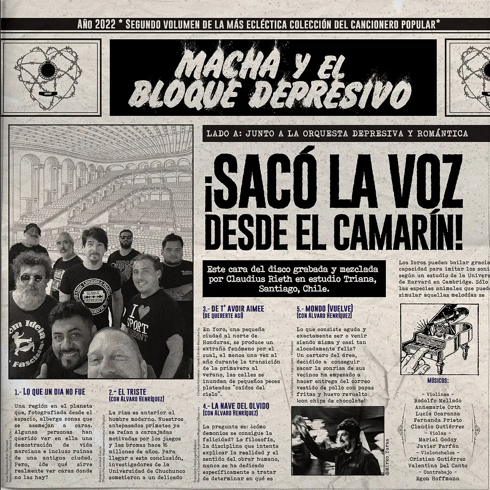 Macha y el Bloque Depresivo - Lado A: Sacó la voz desde el camarón (PREVENTA) 1