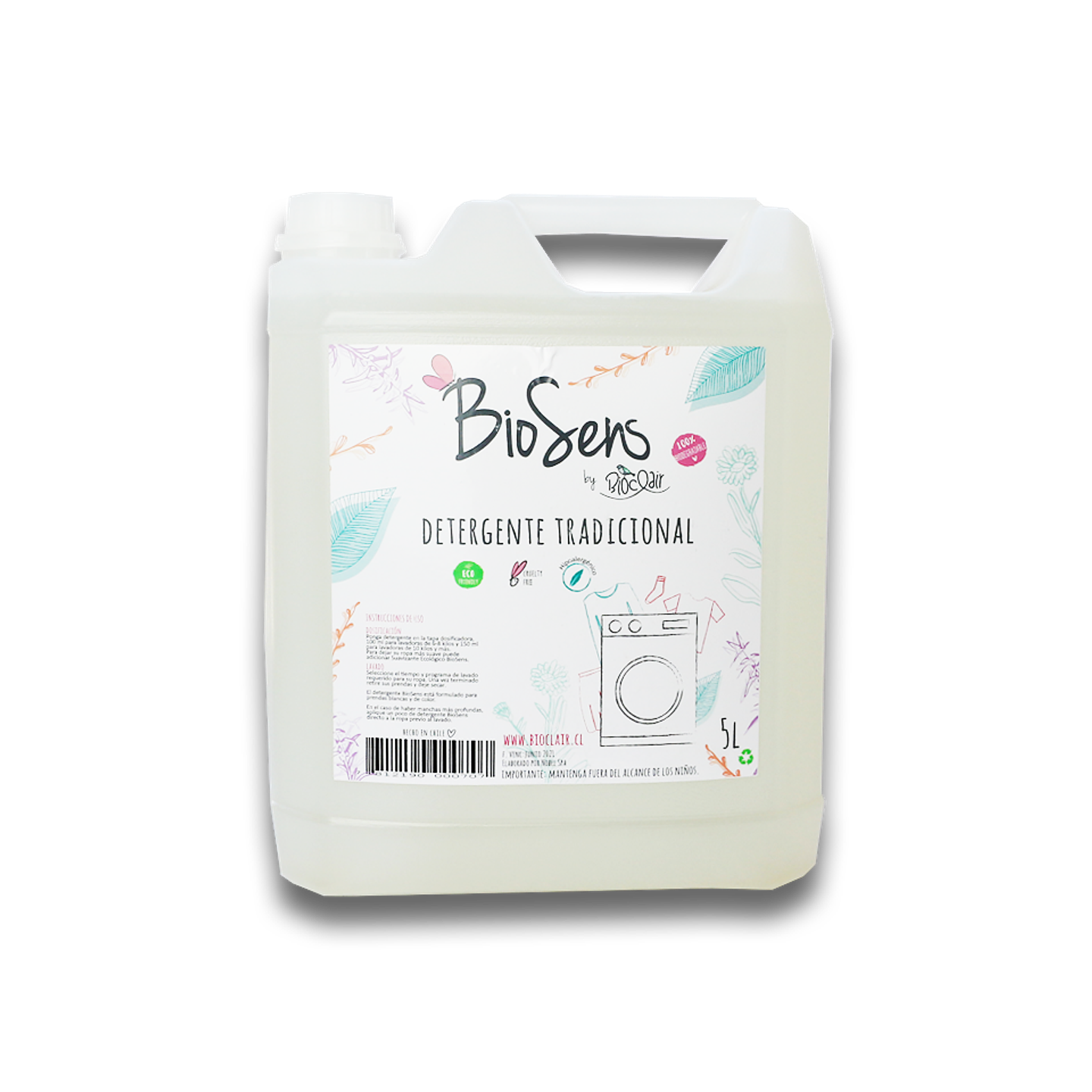 Detergente  de Ropa liquido Tradicional Biosens 1