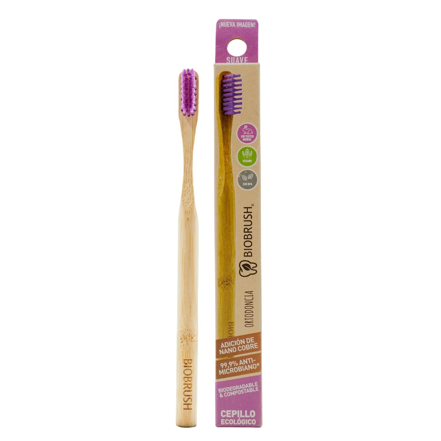 Cepillo Ortodoncia Morado Biobrush