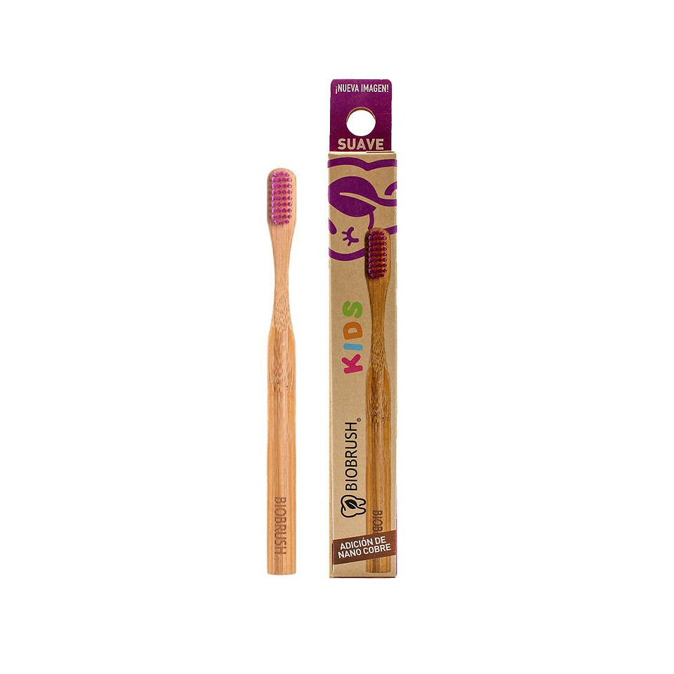 Cepillo Kids Suave Morado Biobrush 1