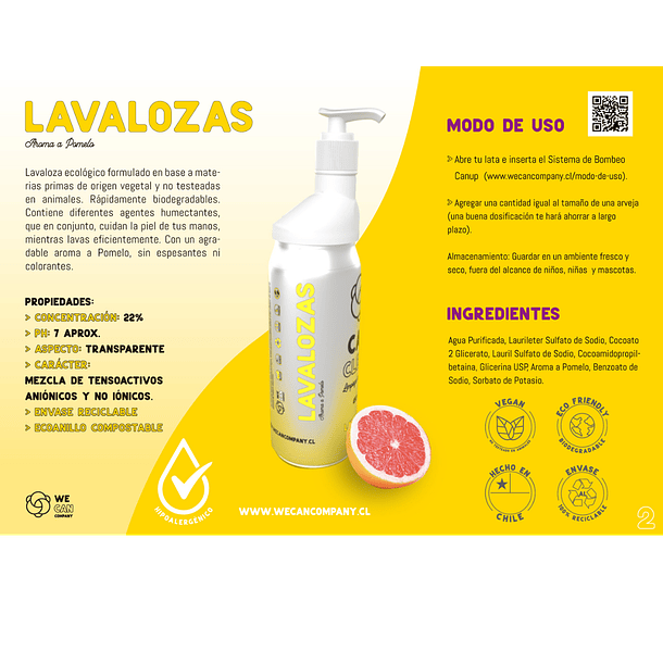 Lavaloza en Lata Concentrado 450 mL - Can Clean 3