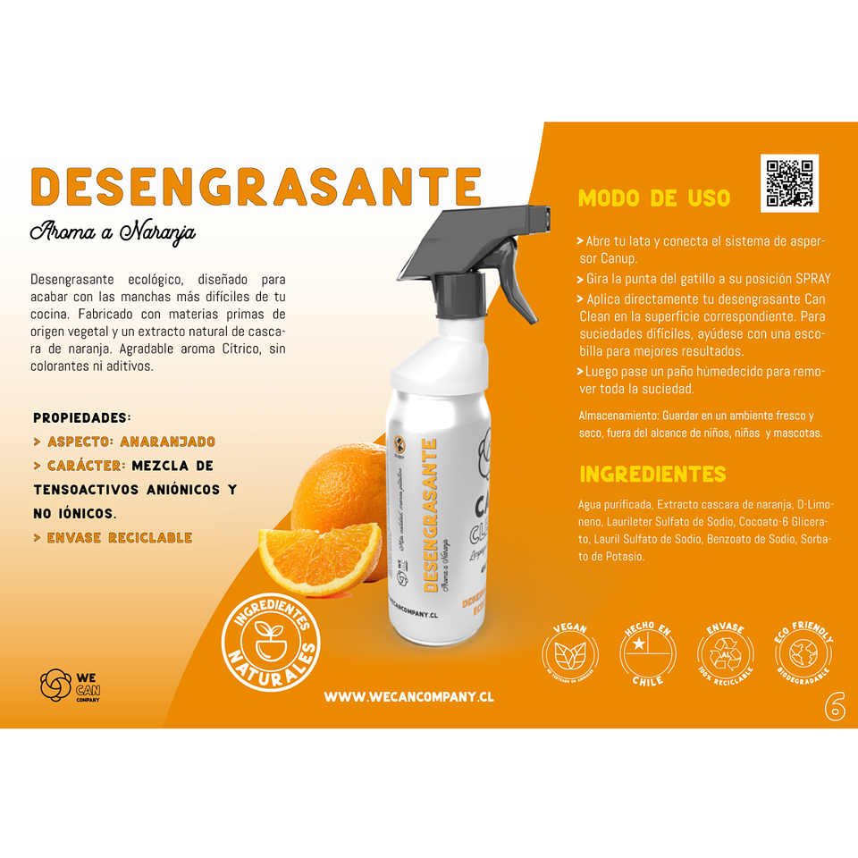 Desengrasante en Lata Ingredientes Naturales 450 mL  3
