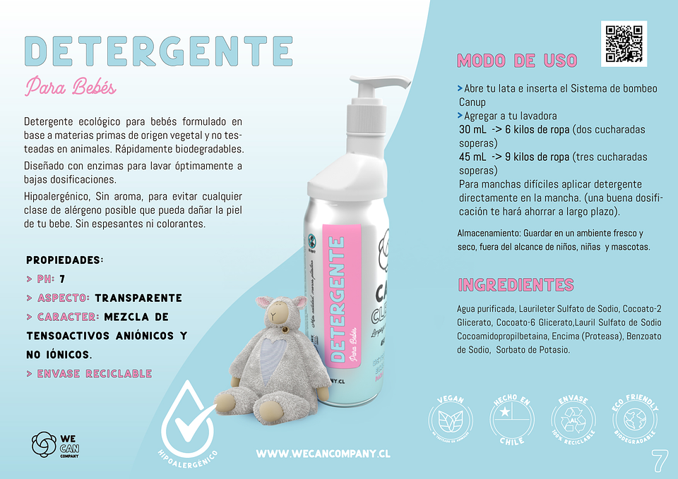 Kit Detergente de ropa para Bebé en Lata 450 mL 3
