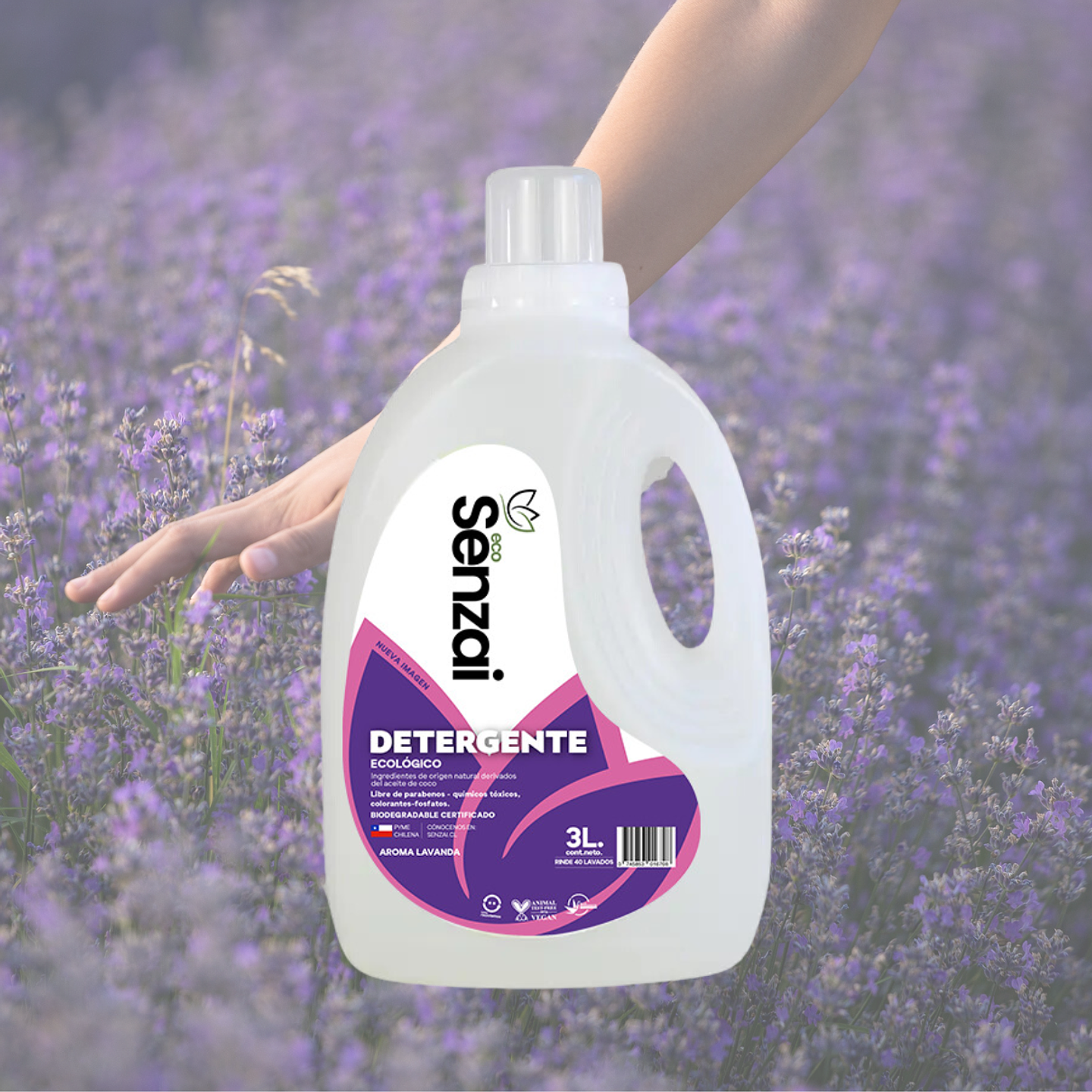Detergente de Ropa Senzai 3 Litros Aroma Lavanda 2