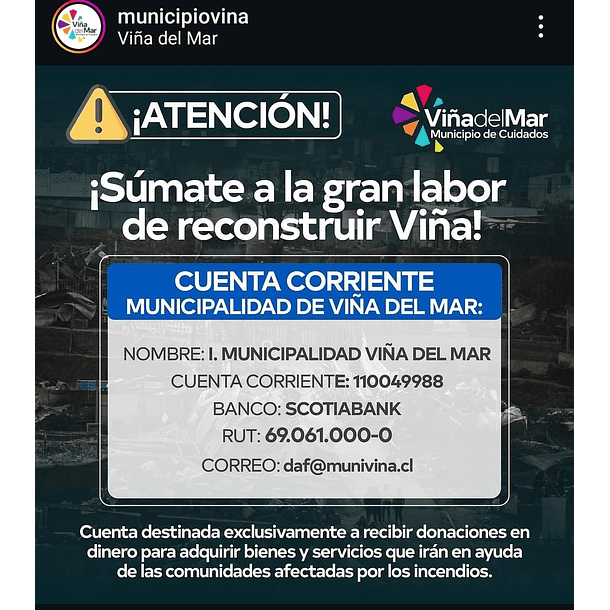 Donación Municipalidad Viña del Mar