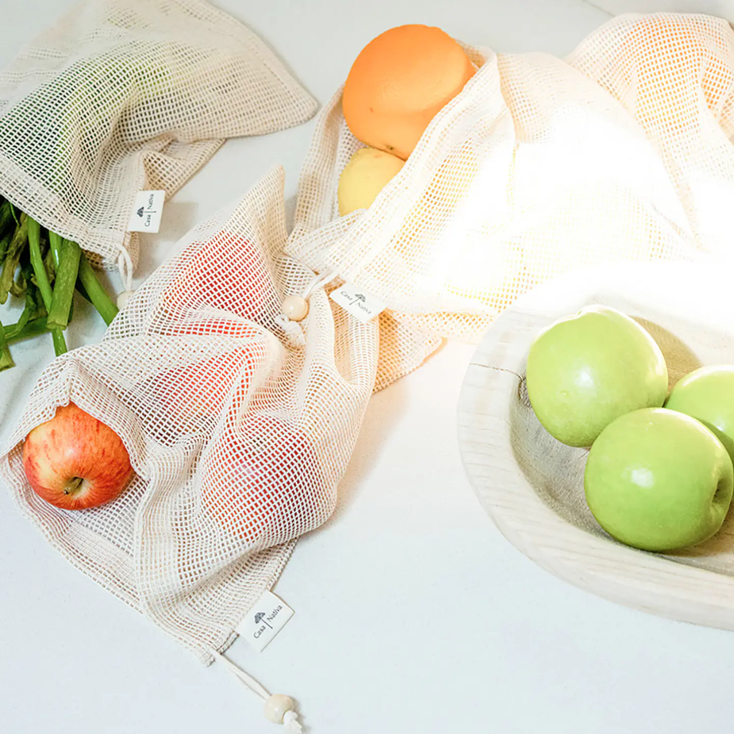 Set 3 Bolsas de Algodón Lavable 2