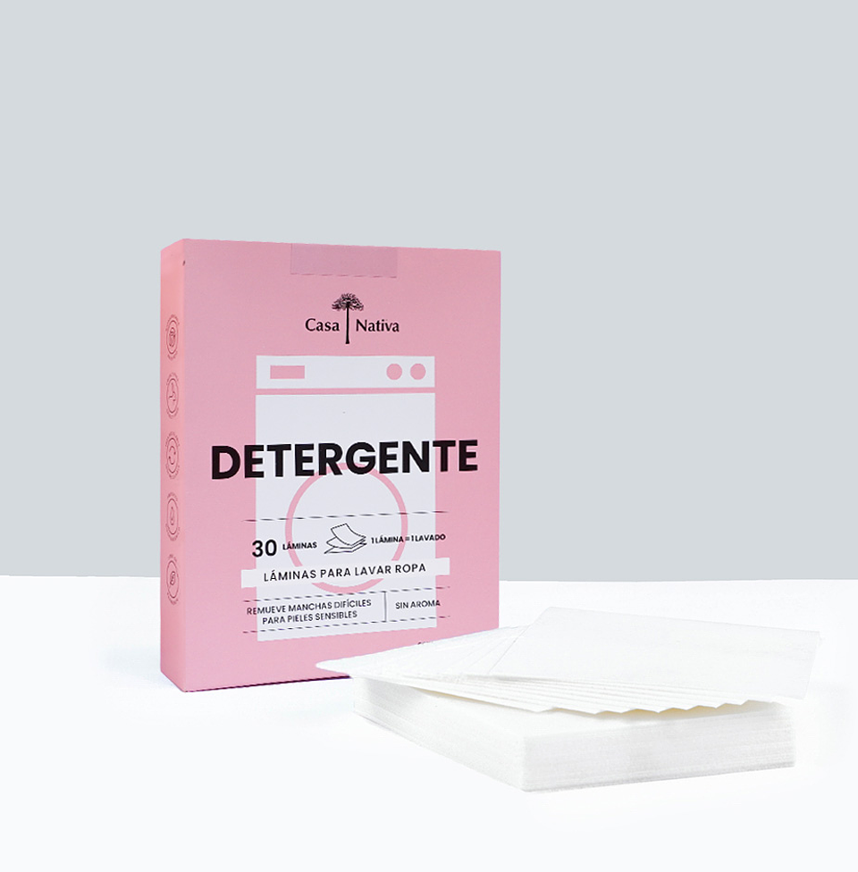 Detergente de Ropa en Laminas Sin Aroma 2